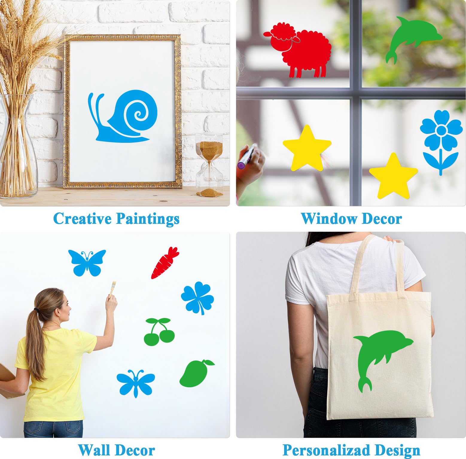 36pc Drawing Stencils - Sidewalk Chalk Art -5
