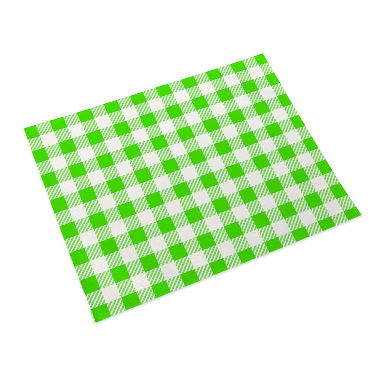 Manteles Individuales Hierba Verde Blanco Mantel Individual Algodón y Lino Lavable Salvamanteles Individuales Resistente al Calor Bajoplatos Individuales Mesa Tapetes para Mesa 30x45cm 6 Pcs