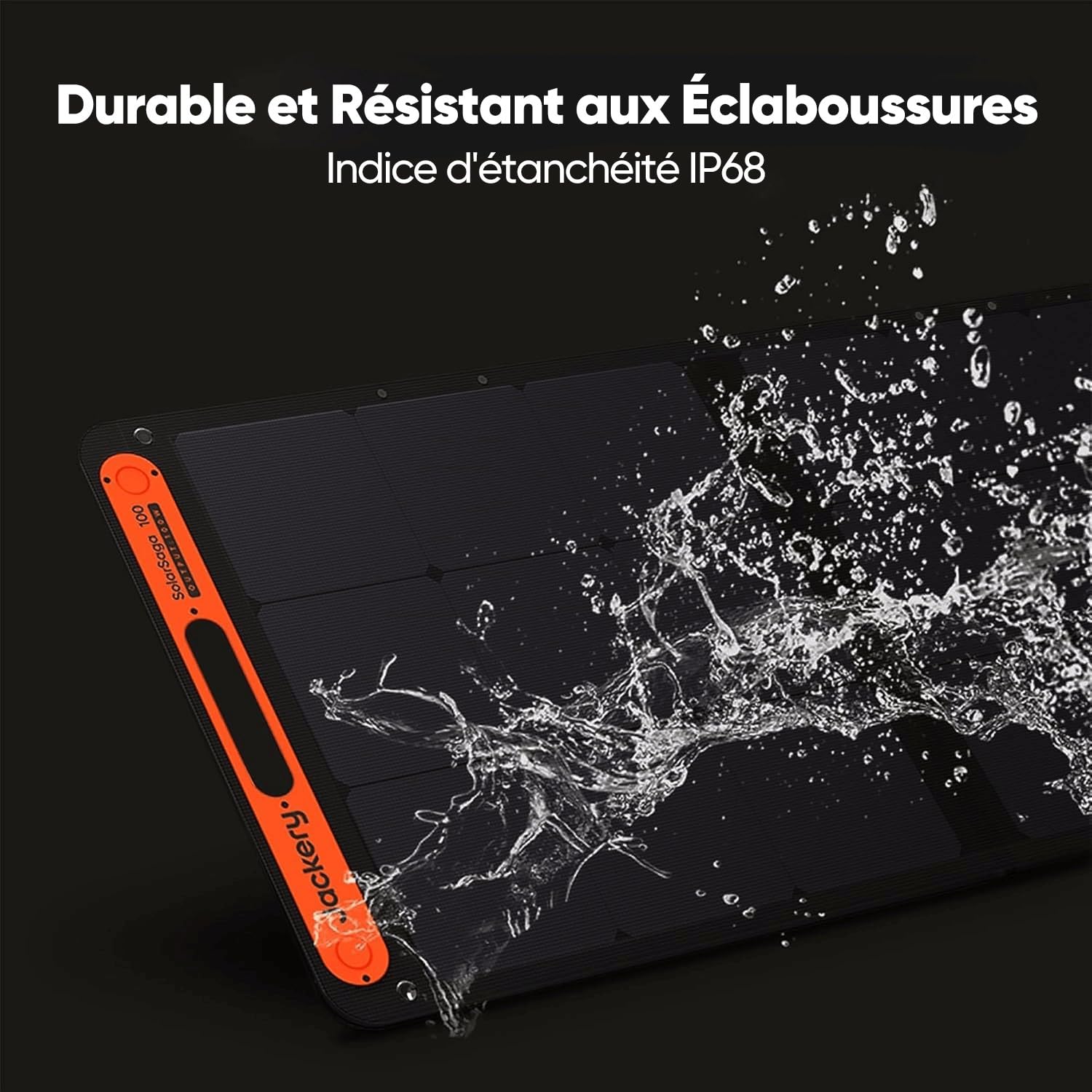 Jackery SolarSaga 100W Panneau Solaire Portable Bifacial pour Station Électrique Explorer 240V2/500/1000V2, Chargeur Solaire Pliable avec Sorties USBC/A pour Camping, Plein Air et Camping-cars