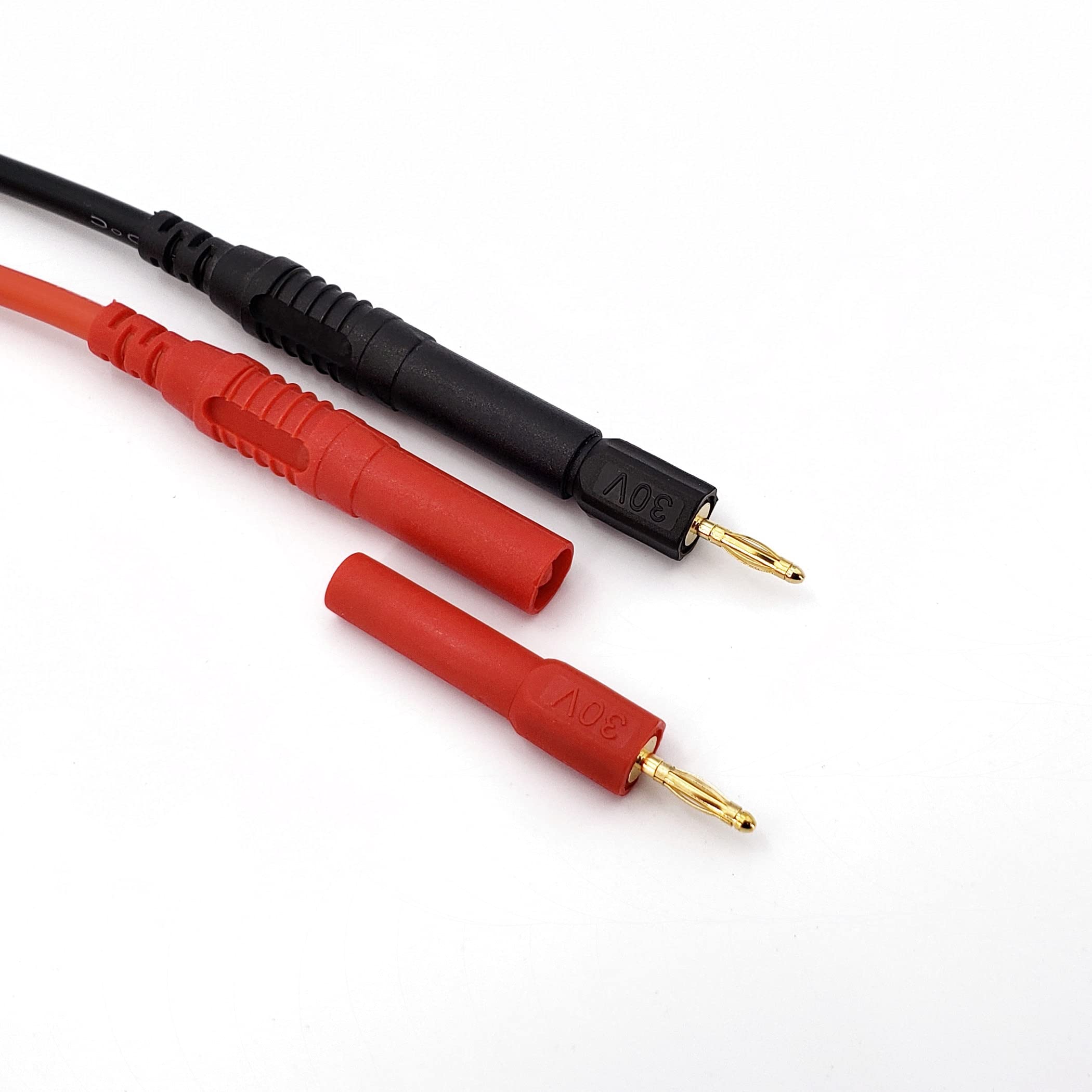 Lot De 5 Fiches Banane 2mm Mâles Connecteurs Jack - Or Et Noir - Uxcell