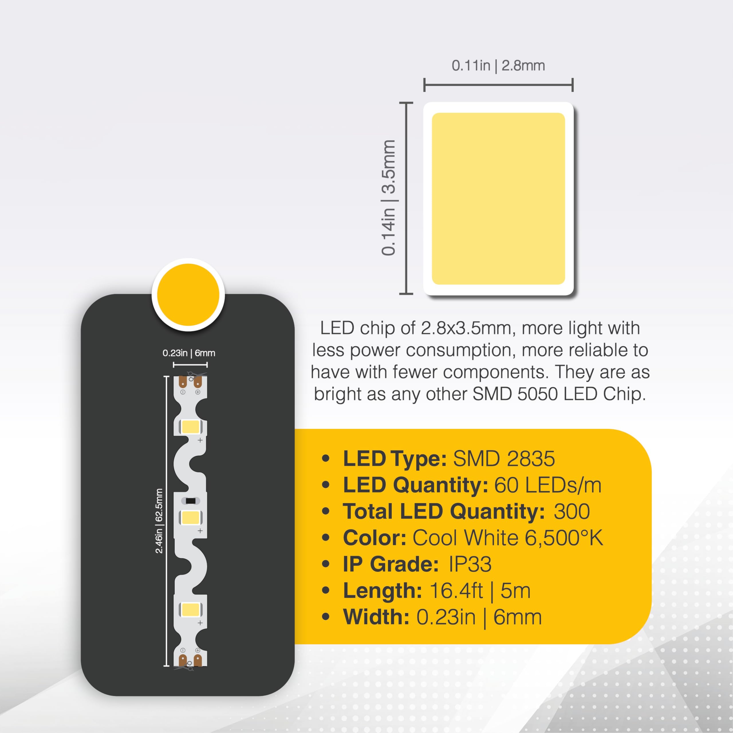 Amazon.com: DEMASLED LED Lighting 12V 16.4ft UL Listed Cool White