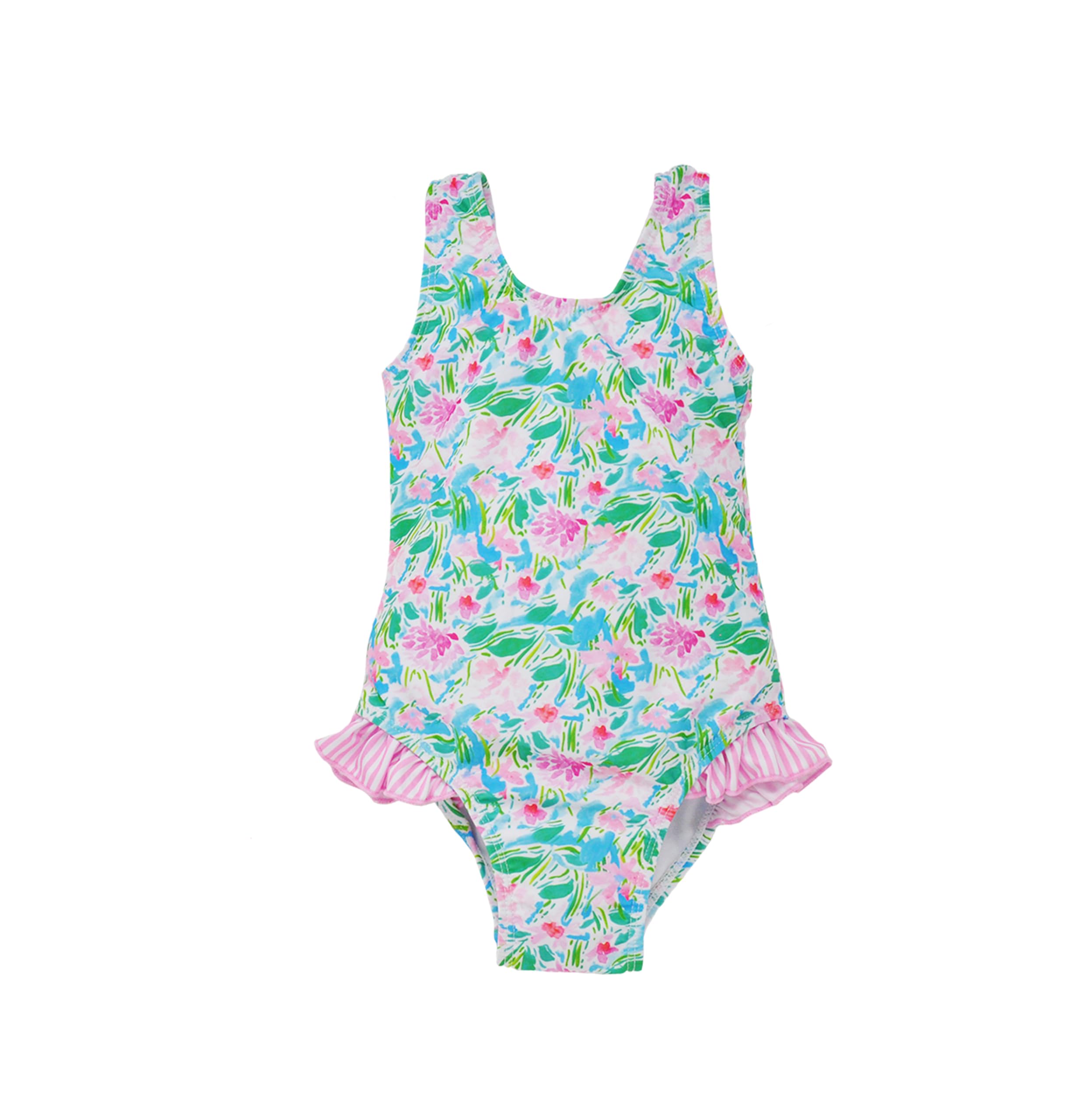 Flap Happy Girls UPF 50+ Delaney Hip Ruffle Swimsuit