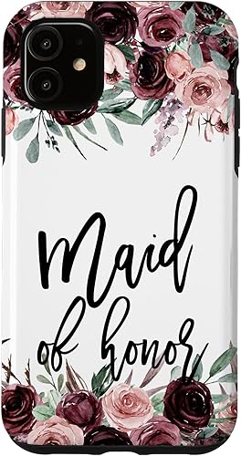 Miniatura 10 de Funda para iPhone XS Max con diseño floral para dama de honor