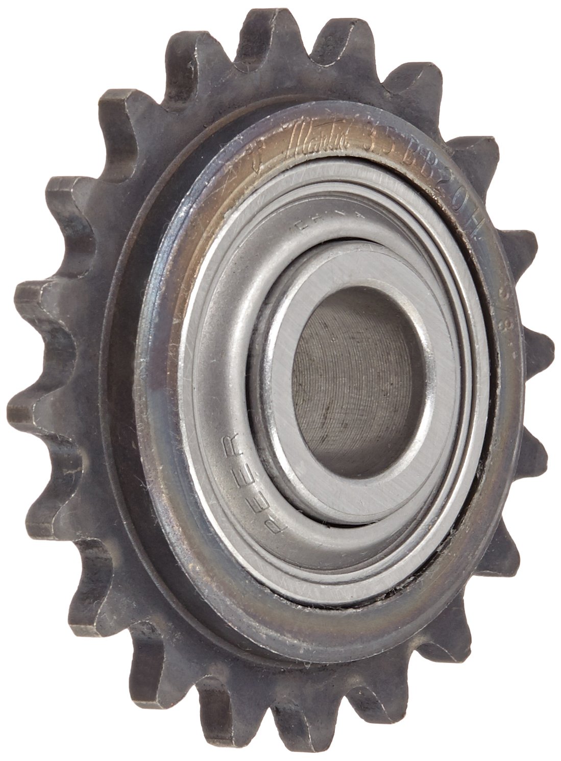 Martin Roller Chain Sprocket, Hardened Teeth, Idler, Type C Hub, Single Strand, 35 Chain Size, 0.375