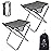 LFSEMINI 2 Pack 16in Tall Camping Stool, Folding Stool with Carry Bag, Aluminum Alloy Bracket, 1.5lbs Lightweight, Load Capacity to 200lbs, for Travel, BBQ, Fishing