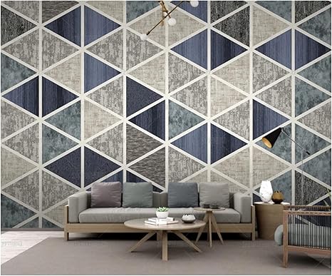 Amazon 粘着性の取り外し可能な壁紙 幾何学模様のレトロなミニマリスト 壁紙のはがしと貼り付け装飾的な壁紙家の装飾モダンなリビングルーム 壁紙