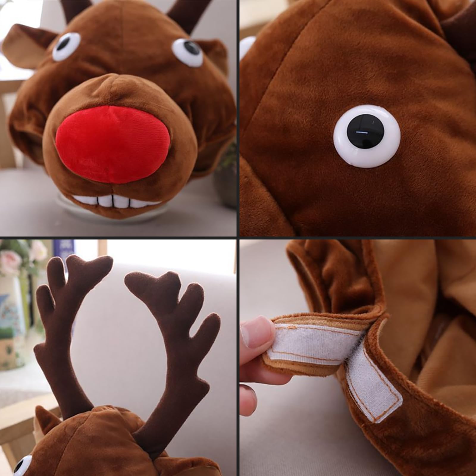 OhMill Christmas Photo Booth Photo Shooting Headgear Xmas Party Performance Prop Christmas Tree Hat Santa Reindeer Costume Hat - Image 4