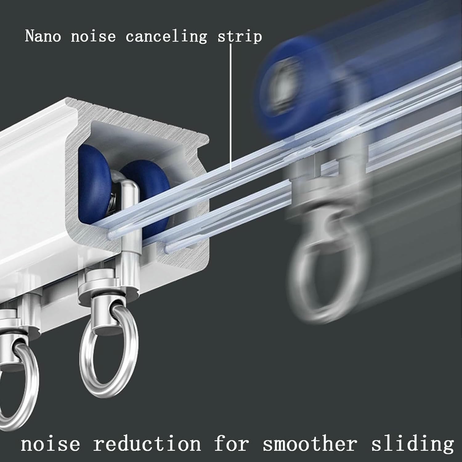 Sliding Curtain Track Heavy Curtain Tracks for Bay Window Aluminum Alloy Silence Curtain Rods, 3.3Ft-19.7Ft Wall Or Ceiling Mount Curtain Track System for Track Curtains(Champagne,3.6m(11.8ft))