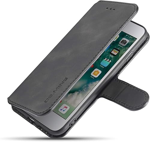 Miniatura 5 de UEEBAI Funda para iPhone SE 2022 5GiPhone 7iPhone 8iPhone SE 2020, funda de piel sintética de lujo estilo vintage con tapa ranuras para tarjetas
