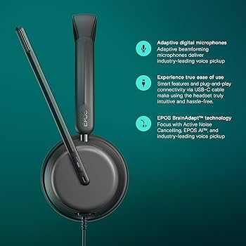 Amazon.com: EPOS Impact 860T ANC Dual-Sided Wired Headset