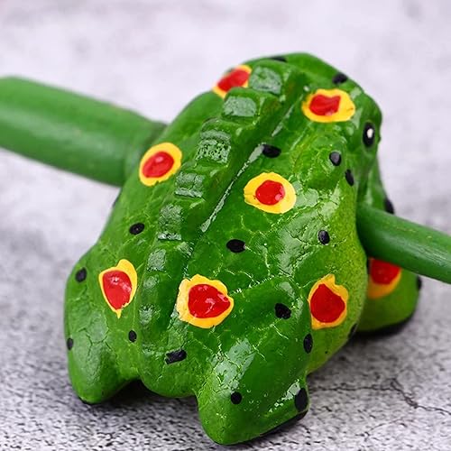 Miniatura 8 de 3.5" Instrumento de escofina de madera de rana Guiro - Percusión Musical Tone Block Craft (azul)