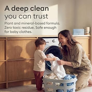Vove Laundry Detergent Tablets, 40 Washes, Plant-Based Fragrance-Free