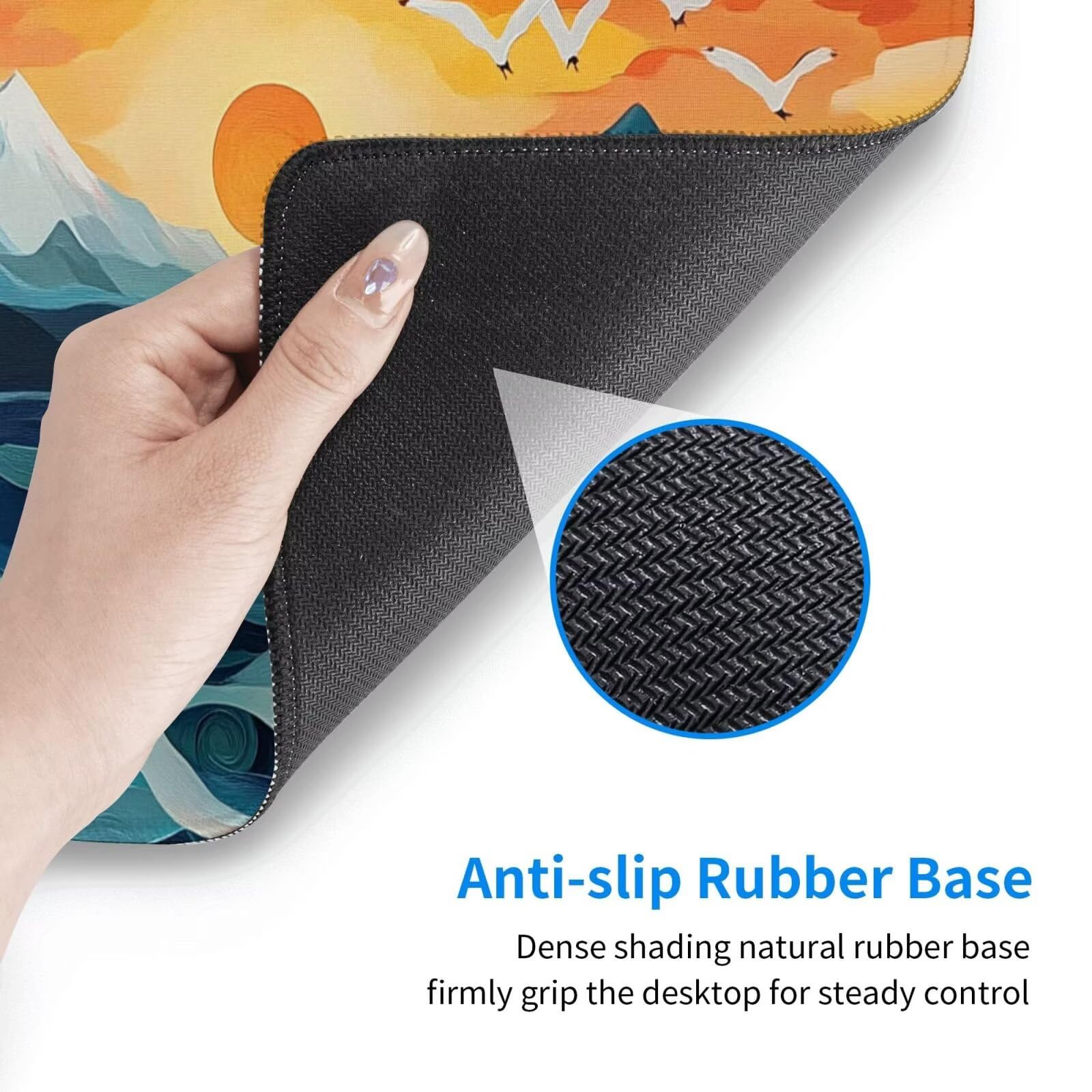 Alfombrilla Ratón Abstracto Alfombrilla Ratón XXL 1600 x 800 mm, Mármol Mouse Pad Gaming con Bordes Cosidos, Impermeable Mousepad XXL Base de Goma Antideslizante Duradera, Mouse Pad para Oficina Q526