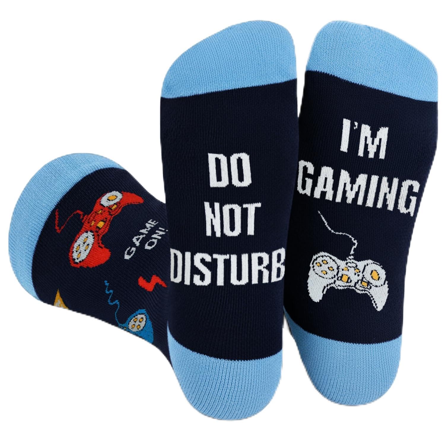 GOLIN Novelty Birthday Christmas Gifts for Men Women - Funny Saying Crew Socks Silly Funky Dress Socks