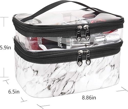 Miniatura 2 de MKPCW - Estuche de maquillaje y artículos de aseo personal, de dos compartimentos, para viajes.