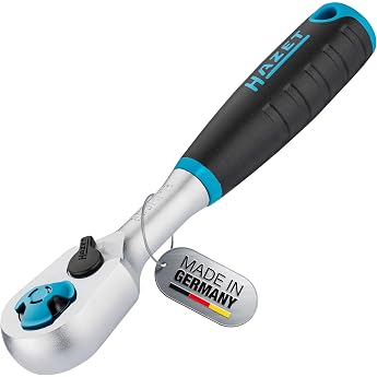 Hazet HiPer Fine-Tooth Reversible Ratchet 863HPB for Bits I Including Bit Ejector | Output: Hexagonal 6.3 mm 1/4 Inch, Small 
