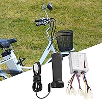 Vista 4 de Maxmartt 500W Motor Brushed Speed Controller & Throttle Grip for Electric Bicycle Scooter Tricycle 24V