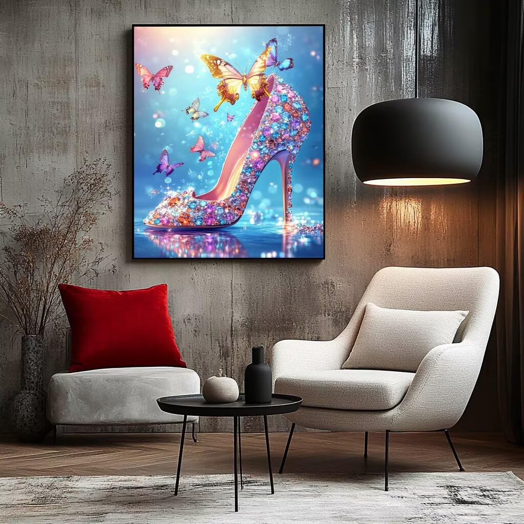 Malowanie po numerach dla dorosłych, obraz na wysokim obcasie po numerach, płótno dla dzieci, artykuły plastyczne na ścianę, 137 x 100 cm, kolorowy motyl obraz na płótnie dla dorosłych, rękodzieło do