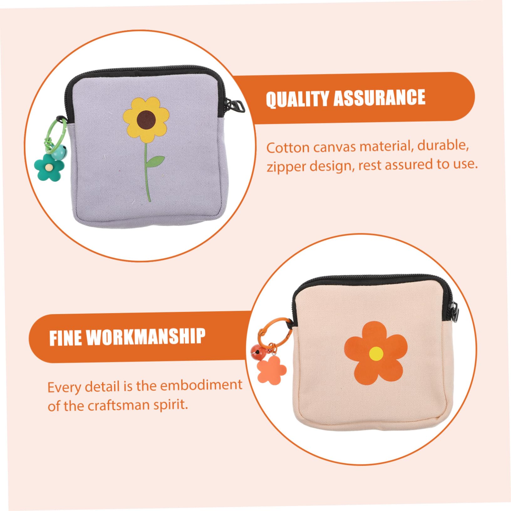 3 Series Bolsa para Guardar Toallas Sanitarias Neceser Pequeño para Productos Femeninos Bolsas para La Menstruación para Niñas Y Mujeres A Prueba De Fugas Tela 2 Piezas x 3