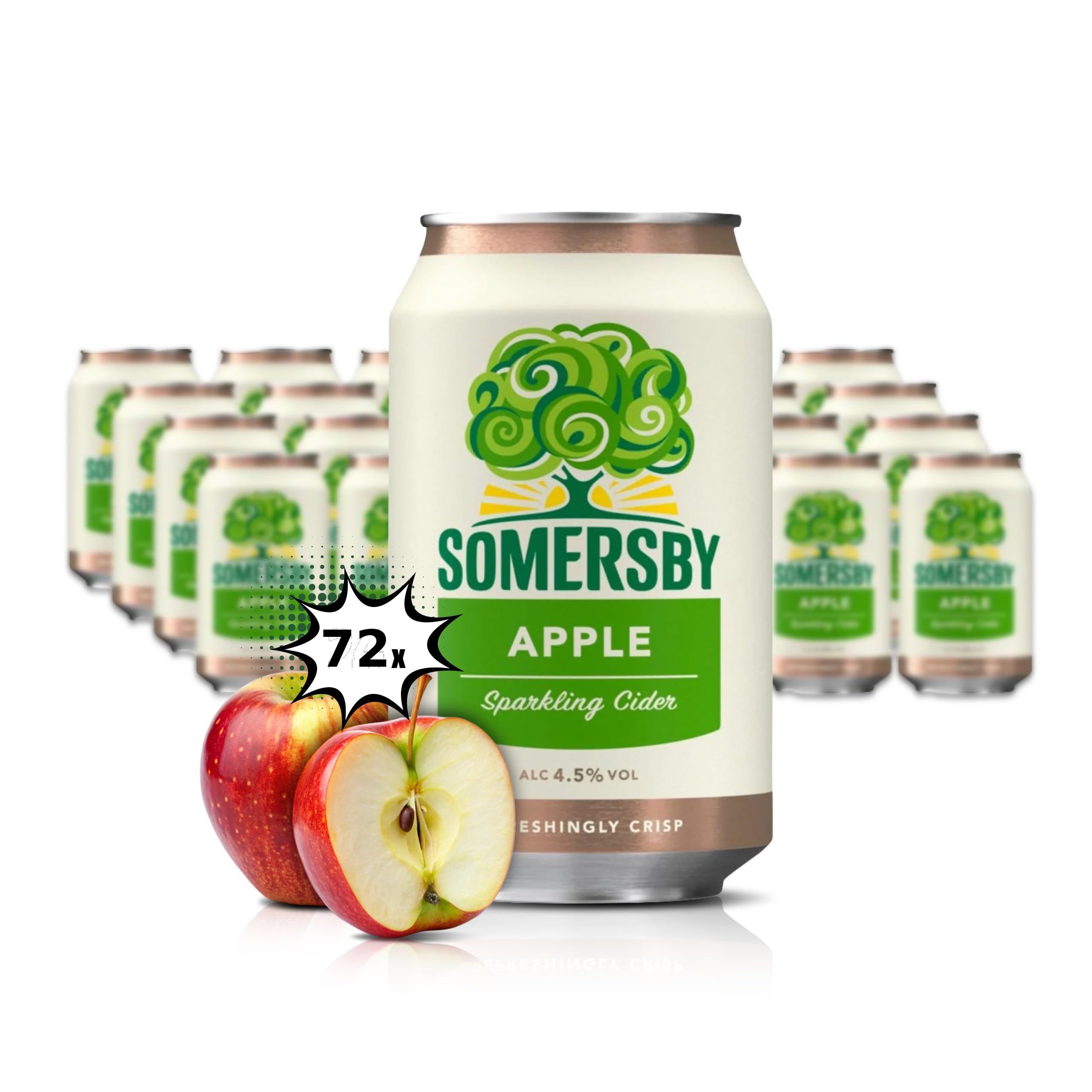 Somersby 72 x 0,33 L Fruchtiger Cidre 4,5% Vol. XXL Fruit Cider Set Einwegdosen