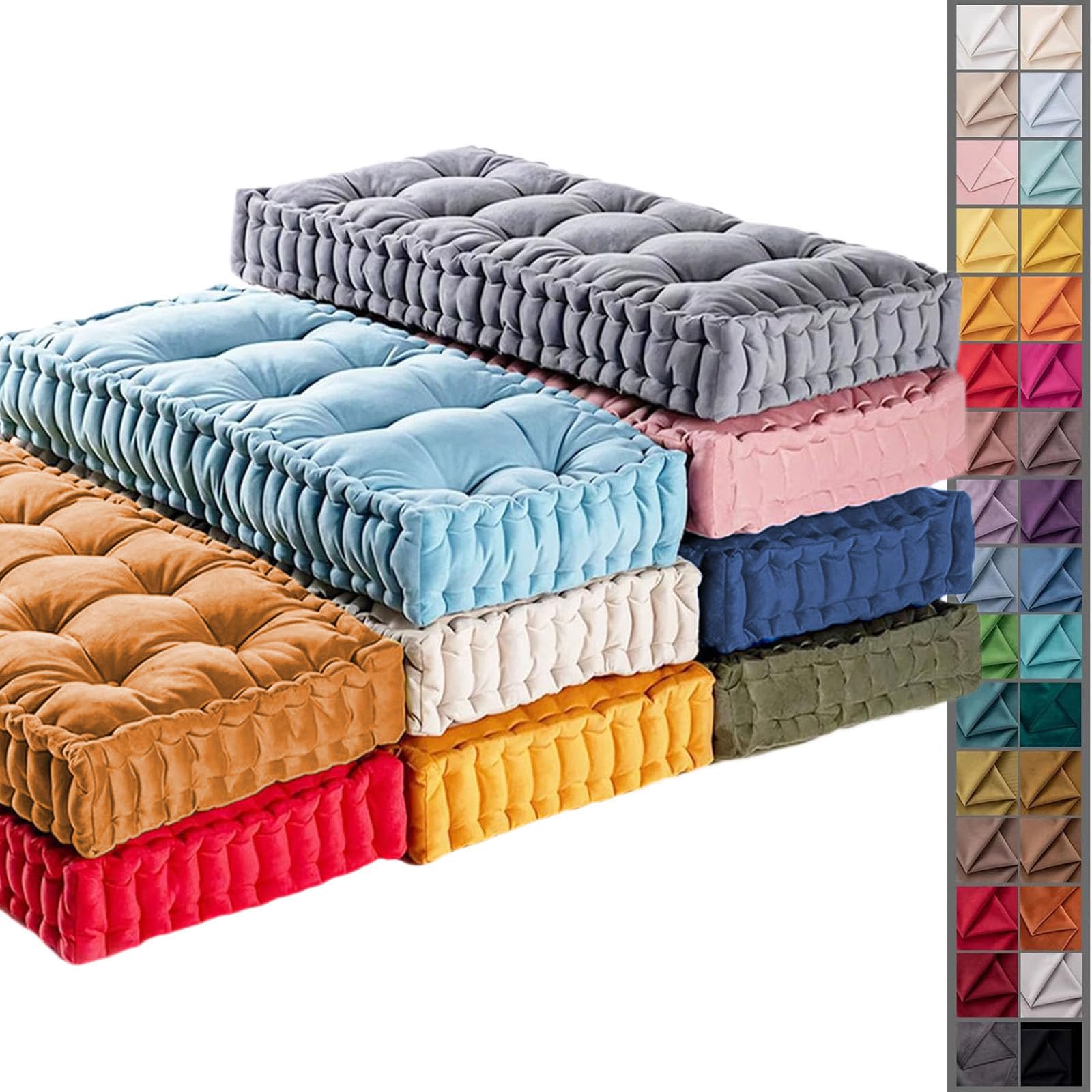 Coussin de sol antidérapant avec éponge haute densité et velours épais