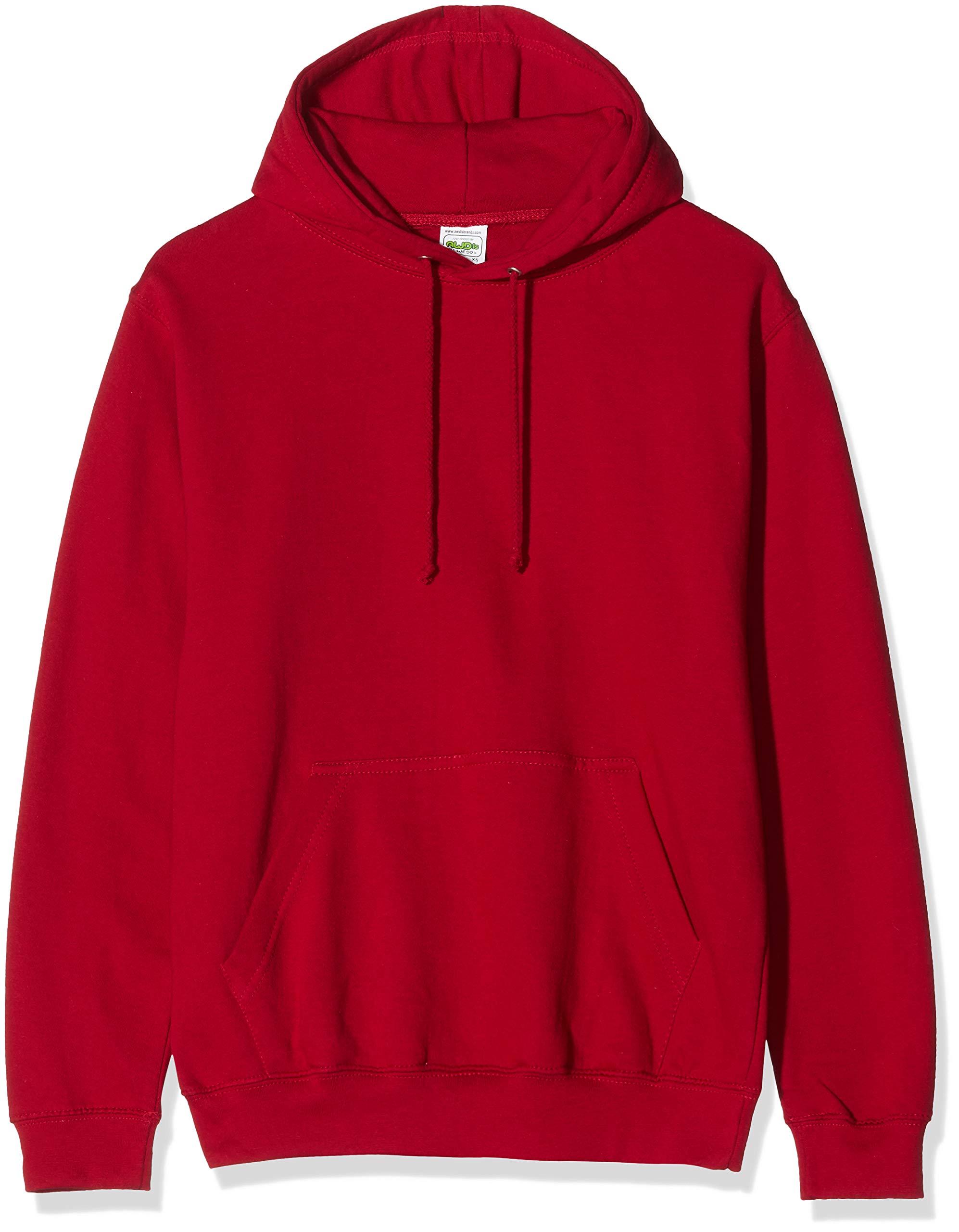 AWDis Men's College Hoodie, Red (Red Hot Red Chilli), Medium