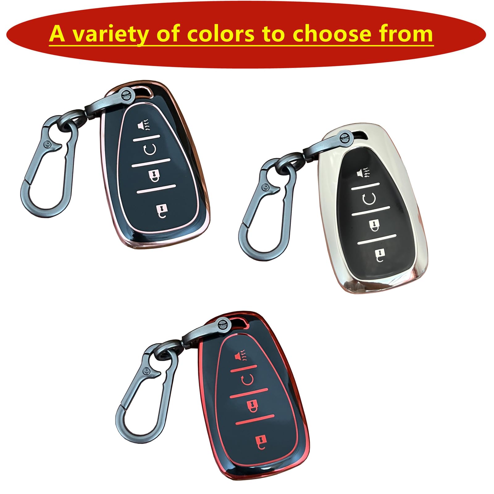 EJOAOJE Replacement Key Fob Shell For Chevy Bolt EV, Trailblazer, Equinox, Cruze - 4-Button Case (No Electronics)