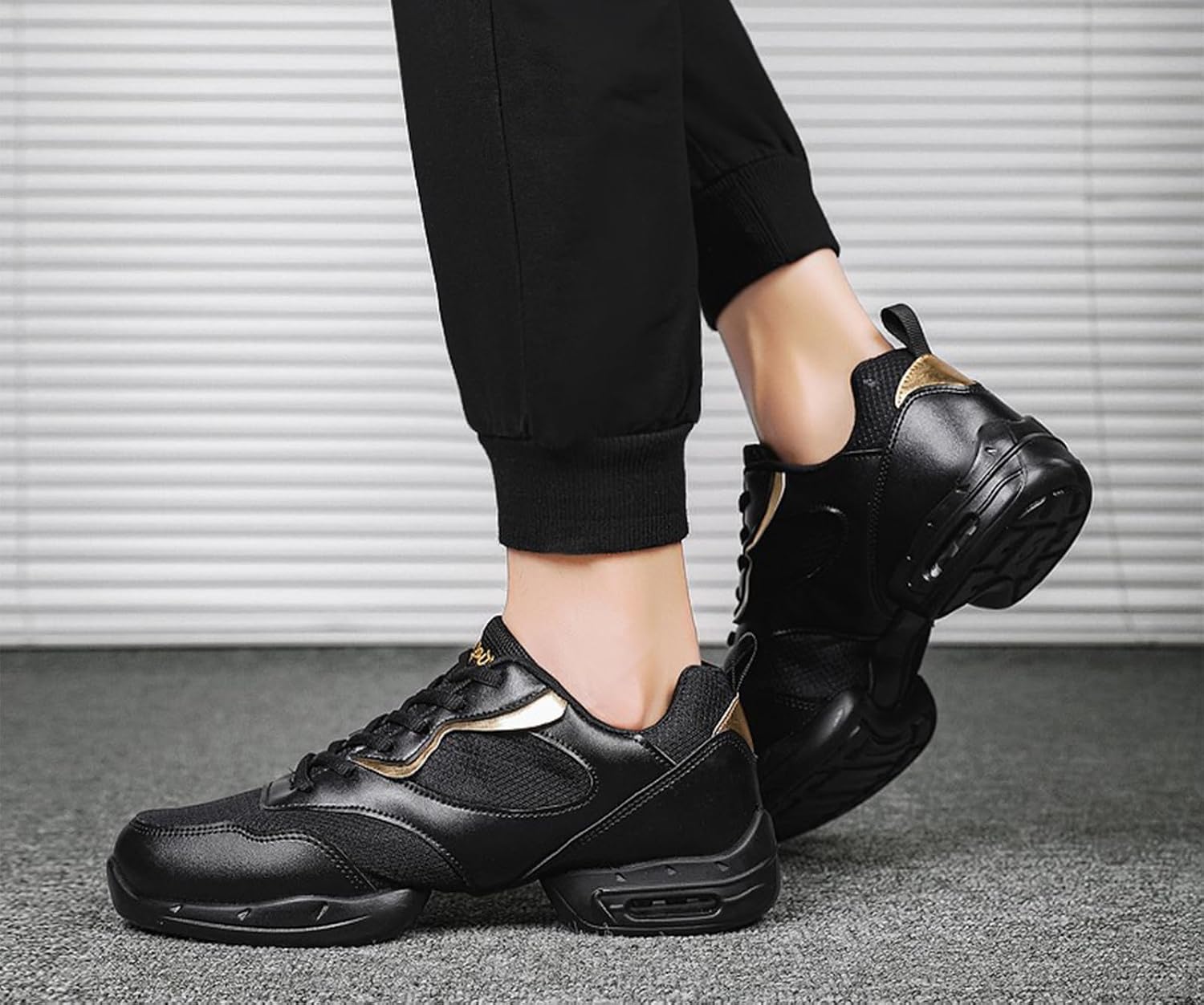 AOQUNFS Men Latin Dance Shoes Salsa Practice Competion Causul Dance Sneakers,Mode 201