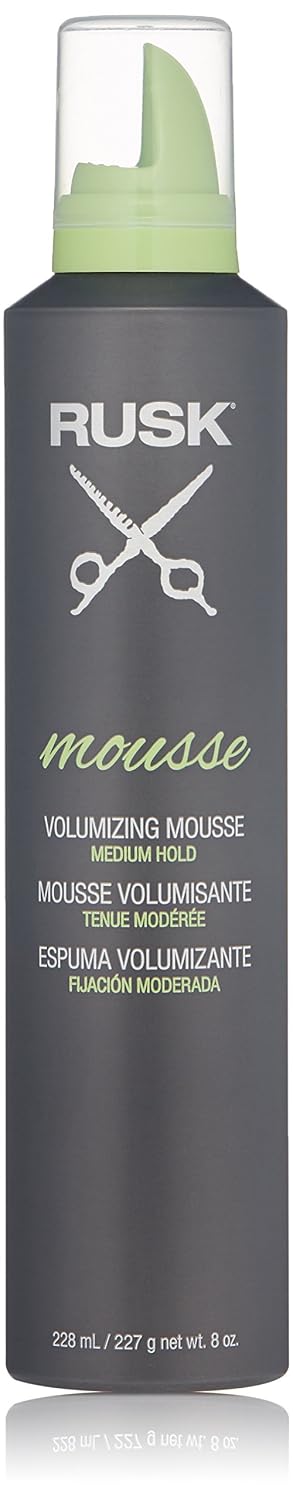 RUSK Volumizing Mousse, Delivers Long-Lasting Definition and Bounce while Improving Styleability and Manageability, Gives Luxurious Volume to Hair, 8 Fl Oz (Pack of 1)