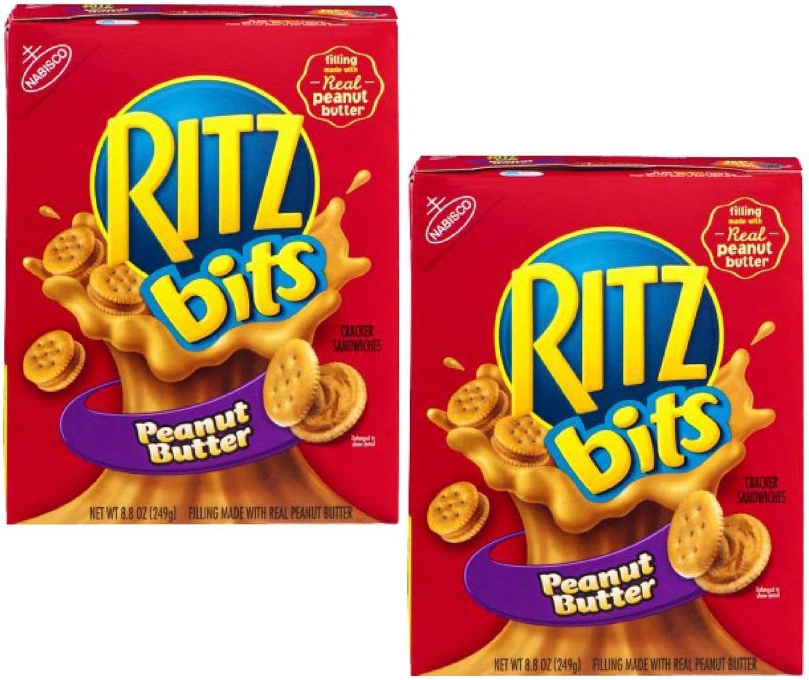 Nabisco Ritz Bits Cracker Sandwiches Peanut Butter 8.8 OZ (pack of 2 )