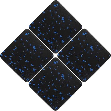 4pcs Anti Vibration Treadmill Mat Non-Slip Shock Absorbing Fitness Equipment Mat Thick Noise Reduction Floor Protector for Home Gym Exercise