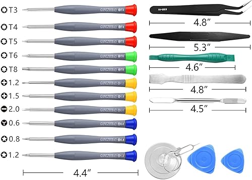 Miniatura 6 de Juego de 21 destornilladores de precisión magnéticos kit de herramientas de reparación GangZhiBao para fijar teléfonoiPhone computadoraPC tabletpad