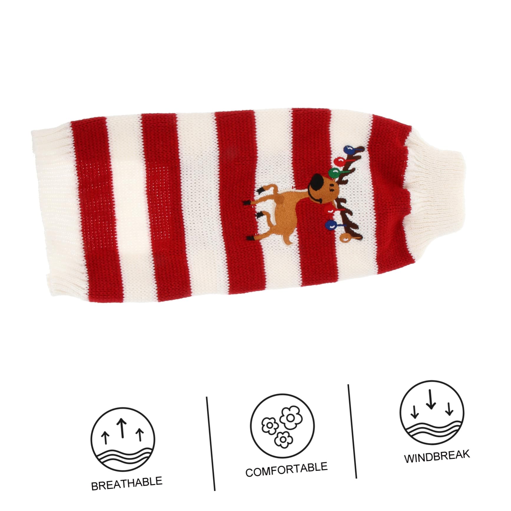FRCOLOR Suéter de Punto para Perro Disfraz de Invierno Ropa Navideña para Mascotas Rojo para Cachorros