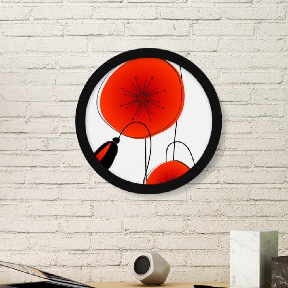 Cadre photo ronde pavot pour embellir votre salon avec art