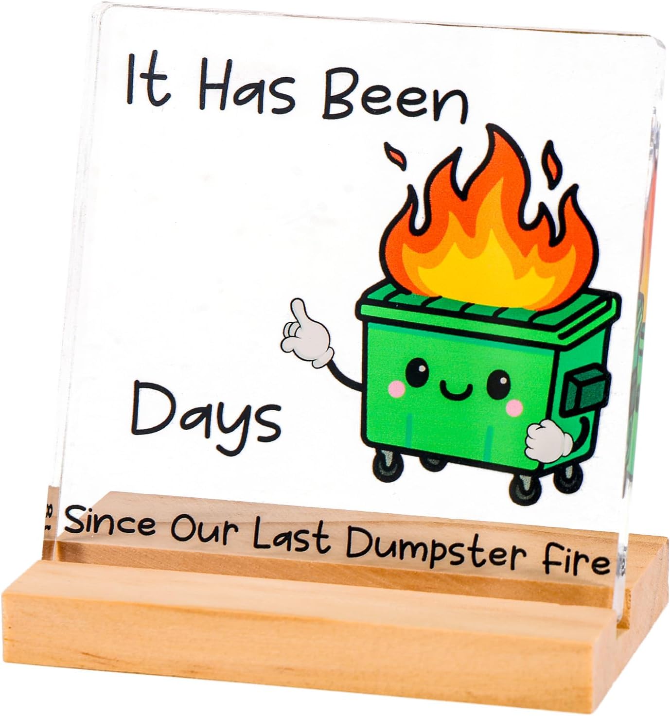 Humorous Fire Trash Can Ornament: Cute Office Decor Gift for Team Humorous Fire Trash Can Ornament: Cute Office Decor Gift for Team