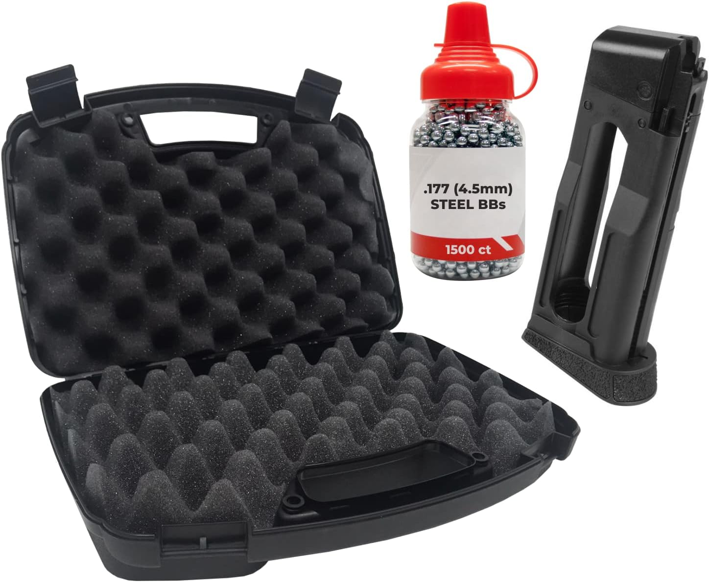 Sіg Sauer P365 BB Air Pistol Magazine (Only Mag; No Air Pistol) with Wearable4U 1500 BBS and Hard Case Bundle