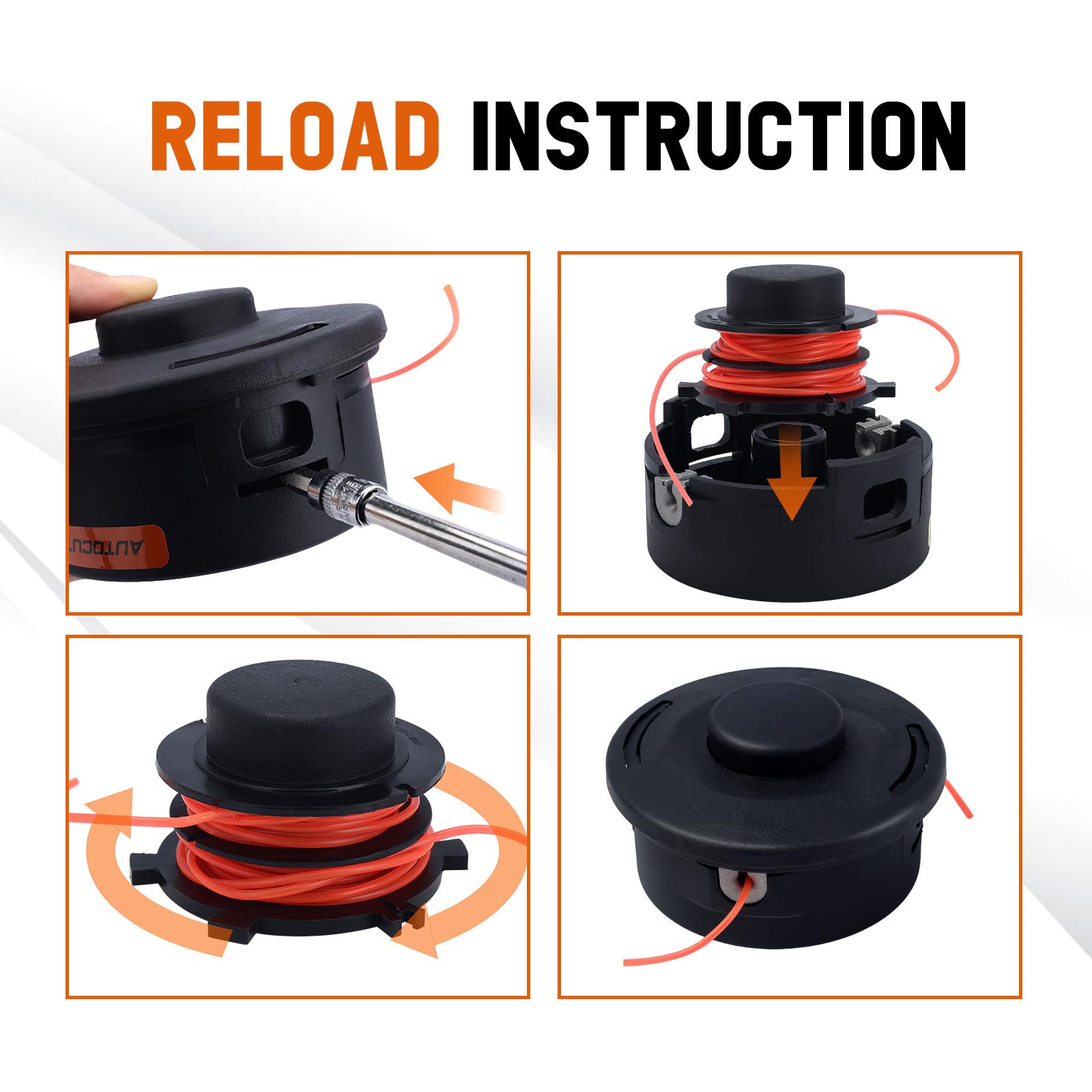 2 cabezales de cortacésped Autocut 25-2, M10 x 1.0, para Stihl FS55 FS85 FS56 FS70 FS80 FS90 FS100 FS110 FS130 FS240 FS250 40027102108 mmer accesorios con segadora hilo 2,4 mm 6 m