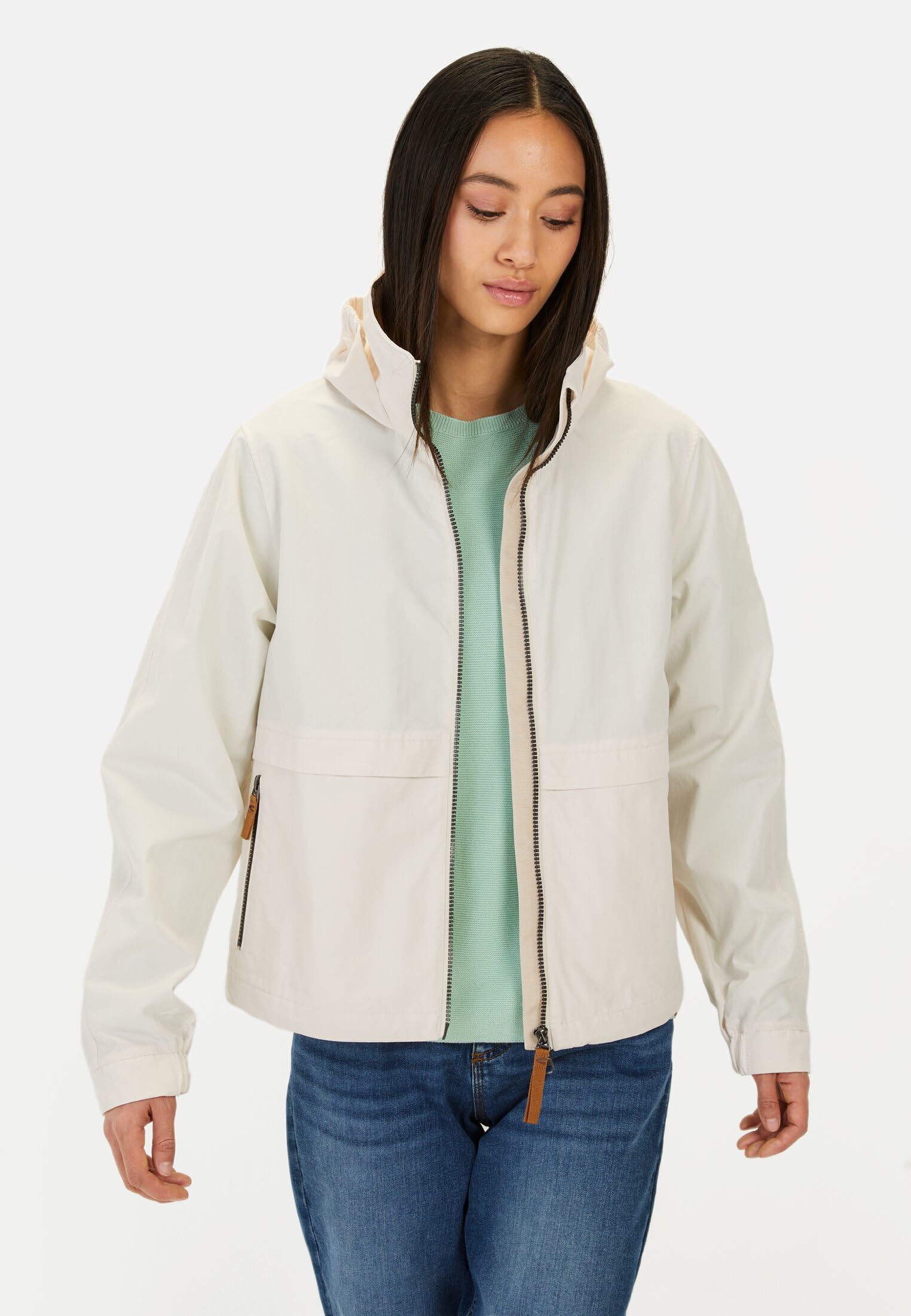 camel active Damen Leichte Jacke mit verstaubarer Kapuze