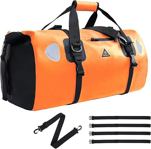 Haimont Waterproof Duffel Bag Roll-top Dry Duffel Bag with Quick-fixed Straps for Motorcycling, Rafting, Boating, SUP, Kayaking, Travel, 50L70L