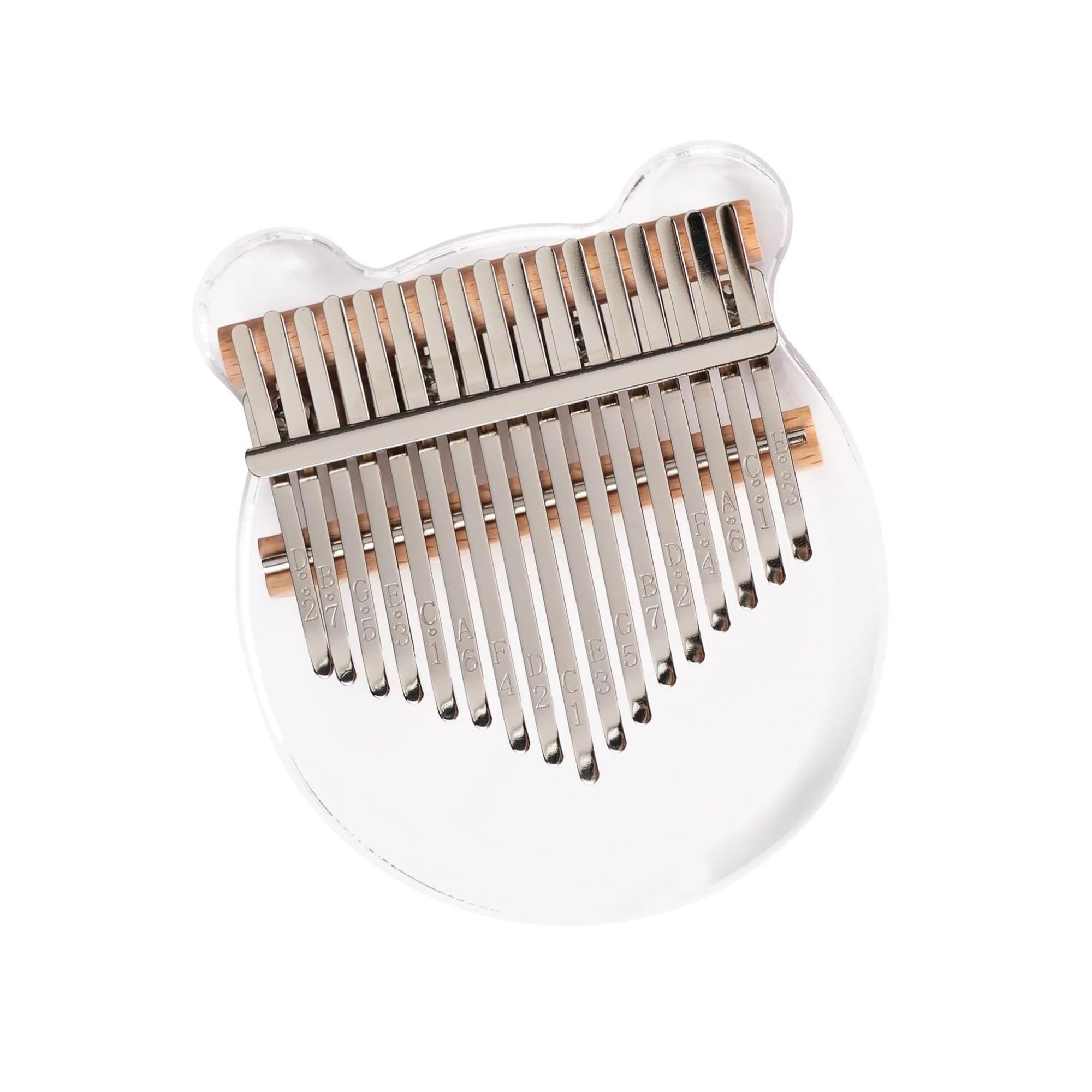 Kalimba Acrílico De 17 Teclas Piano De Pulgar Transparente Adecuado Para Principiantes Adultos Con Martillo De Afinación(3/4)