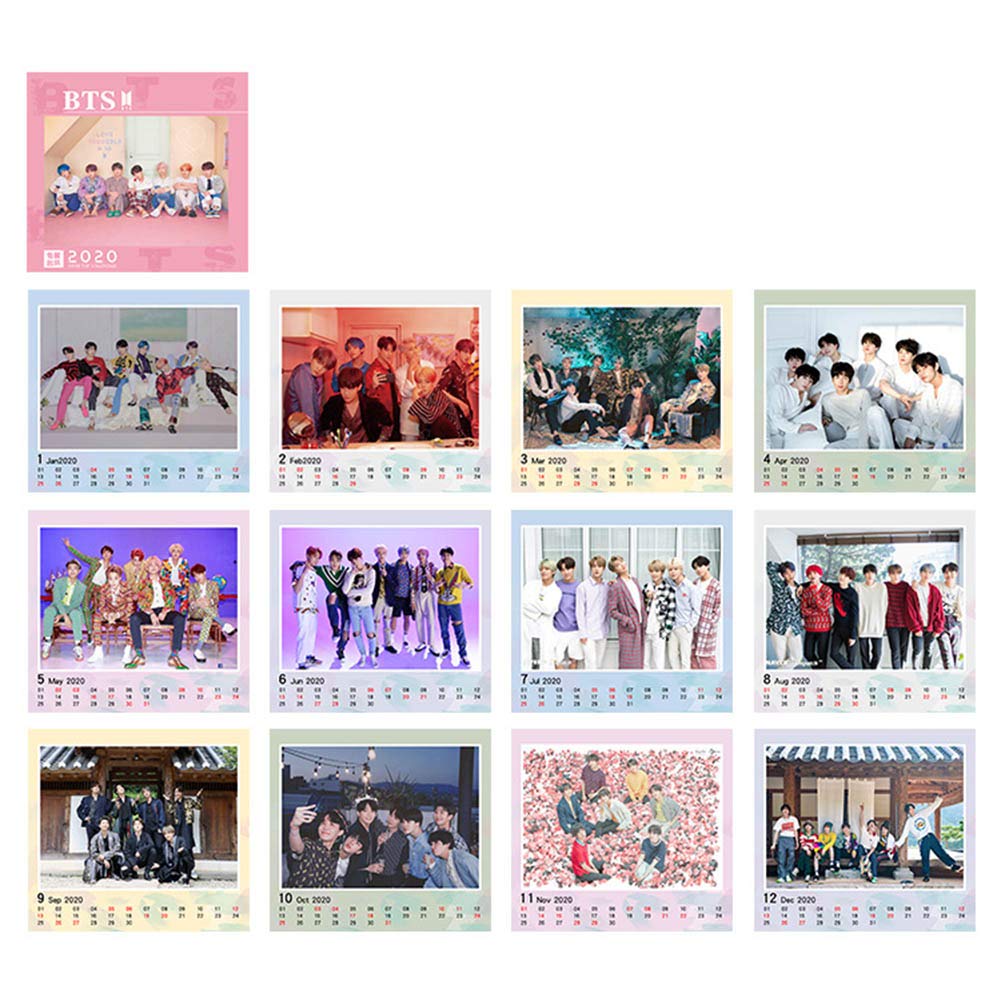 AMA-StarUK36 Kpop BTS Bangtan Boys 2020 Desk Calendar Soul Photo Map 2020 Official Photo Desk Calendar for A.R.M.Y fans H01