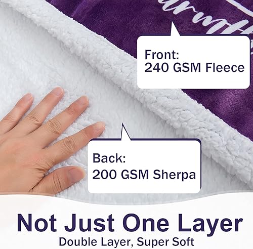 Miniatura 2 de mami home Get Well Soon - Manta de regalo de pensamientos curativos, manta cómoda positiva de franela de forro polar Sherpa para Navidad de 60 x 50