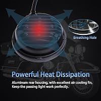 JMTBNO 2db 30W LED Ködlámpa Motorkerékpárhoz Harley Touring Kompatibilis 4