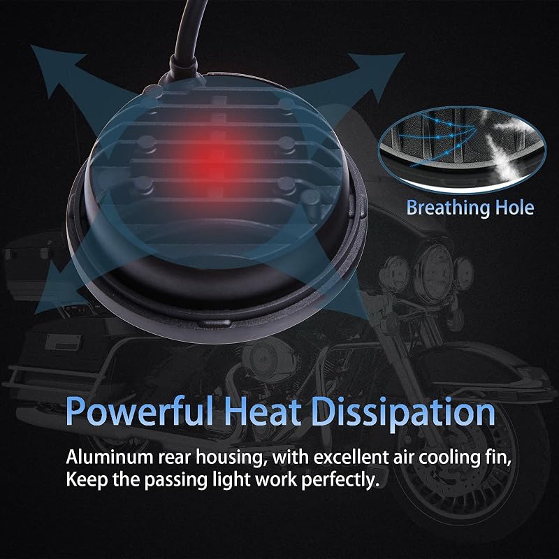 JMTBNO 2db 30W LED Ködlámpa Motorkerékpárhoz Harley Touring Kompatibilis