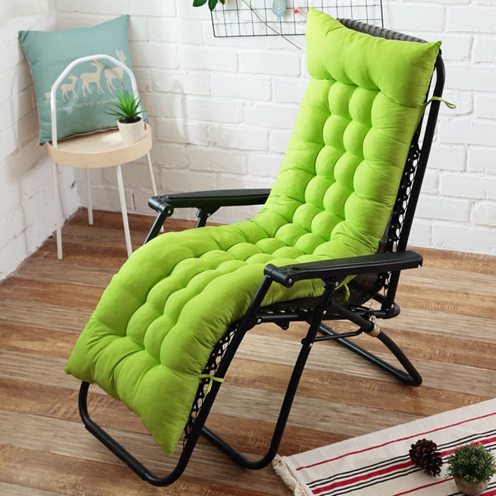 Matelas chaise longue 53x170cm grand confort pour bain de soleil de jardin