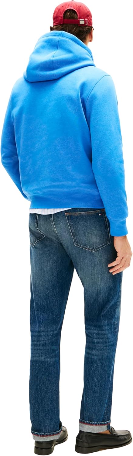 Tommy Hilfiger Men's Medium Weight Fleece Hoodie Sweatshirt With Embroidered Logo, Also Available in Big & Tall