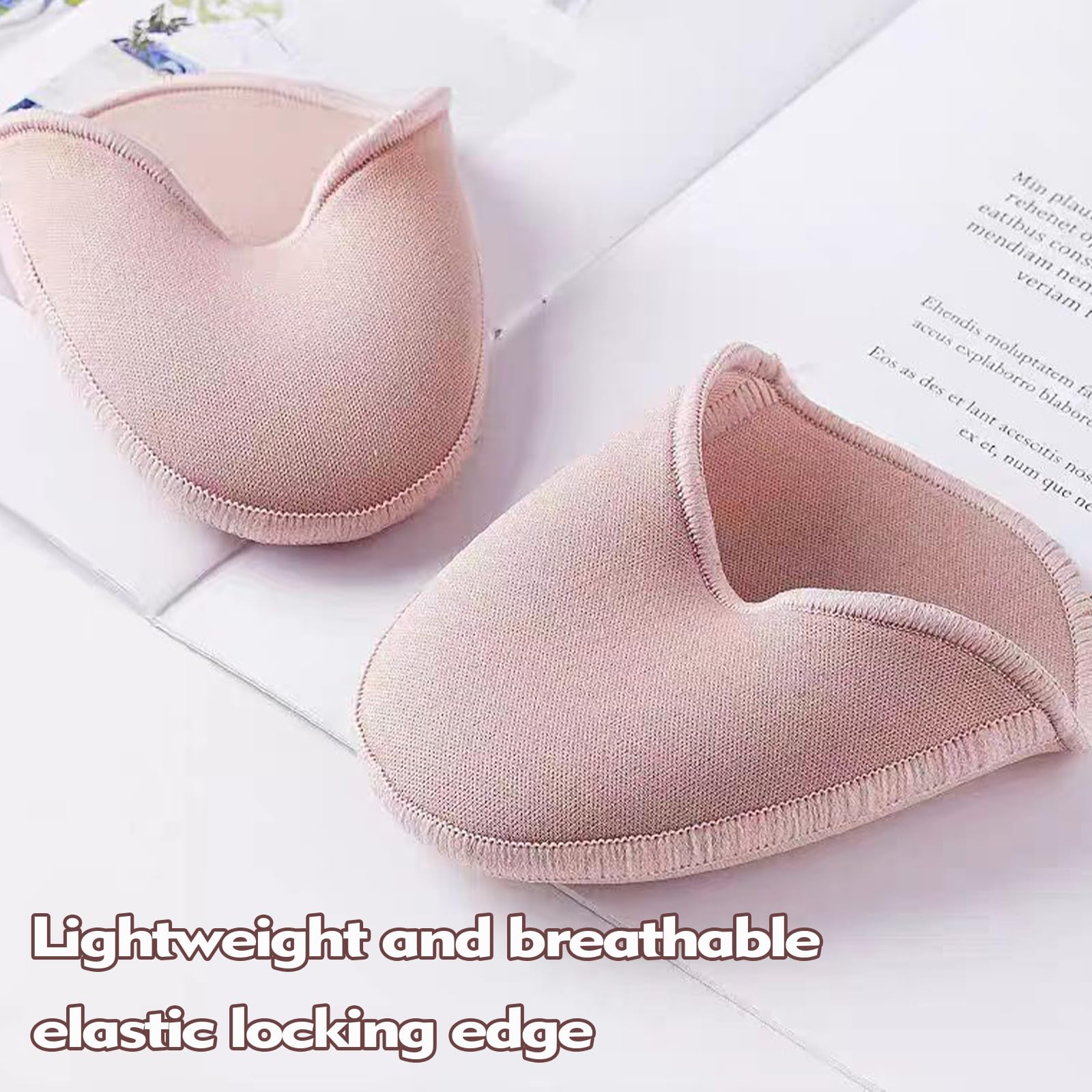 LAQWYNKB protector dedos pie, Puntera para Zapatos de Punta Protectores de Puntas para Ballet Plantillas Antideslizantes Protector Dedos Pies para Mujeres y Niñas, Rosa Claro