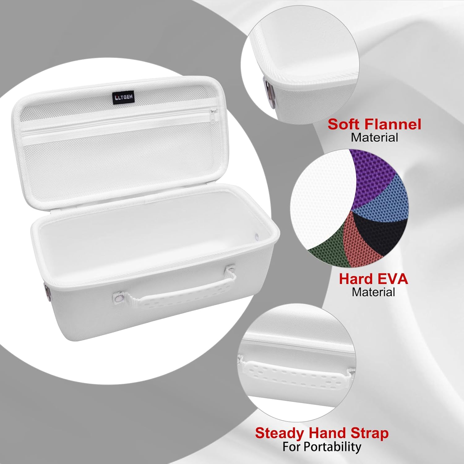 LTGEM Case Compatible with Bose SoundLink Max Portable Bluetooth Speakers with Shoulder Strap, Black(Case Only) - Image 3