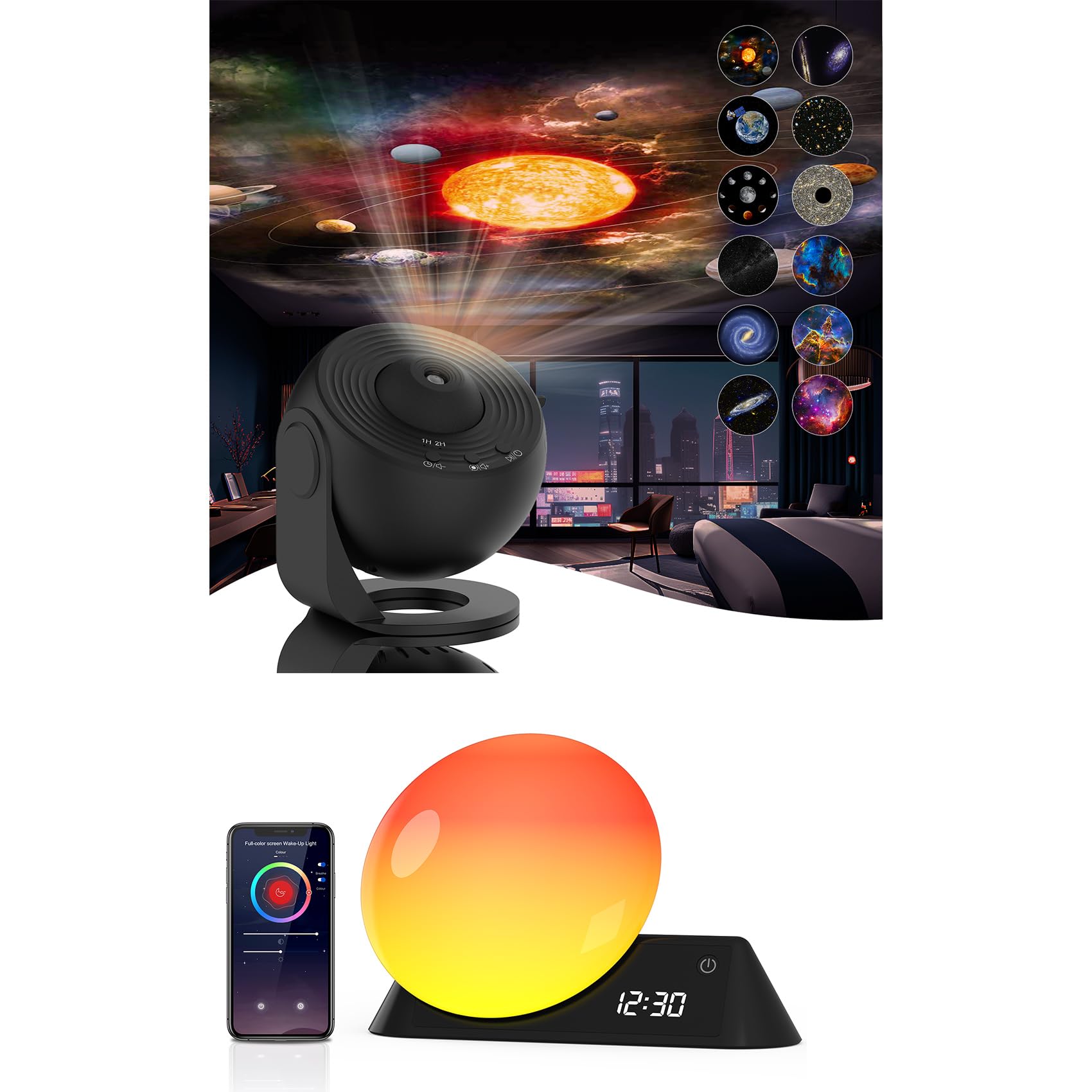 SOMKTN Planetarium Galaxy Projector + Wake Up Light