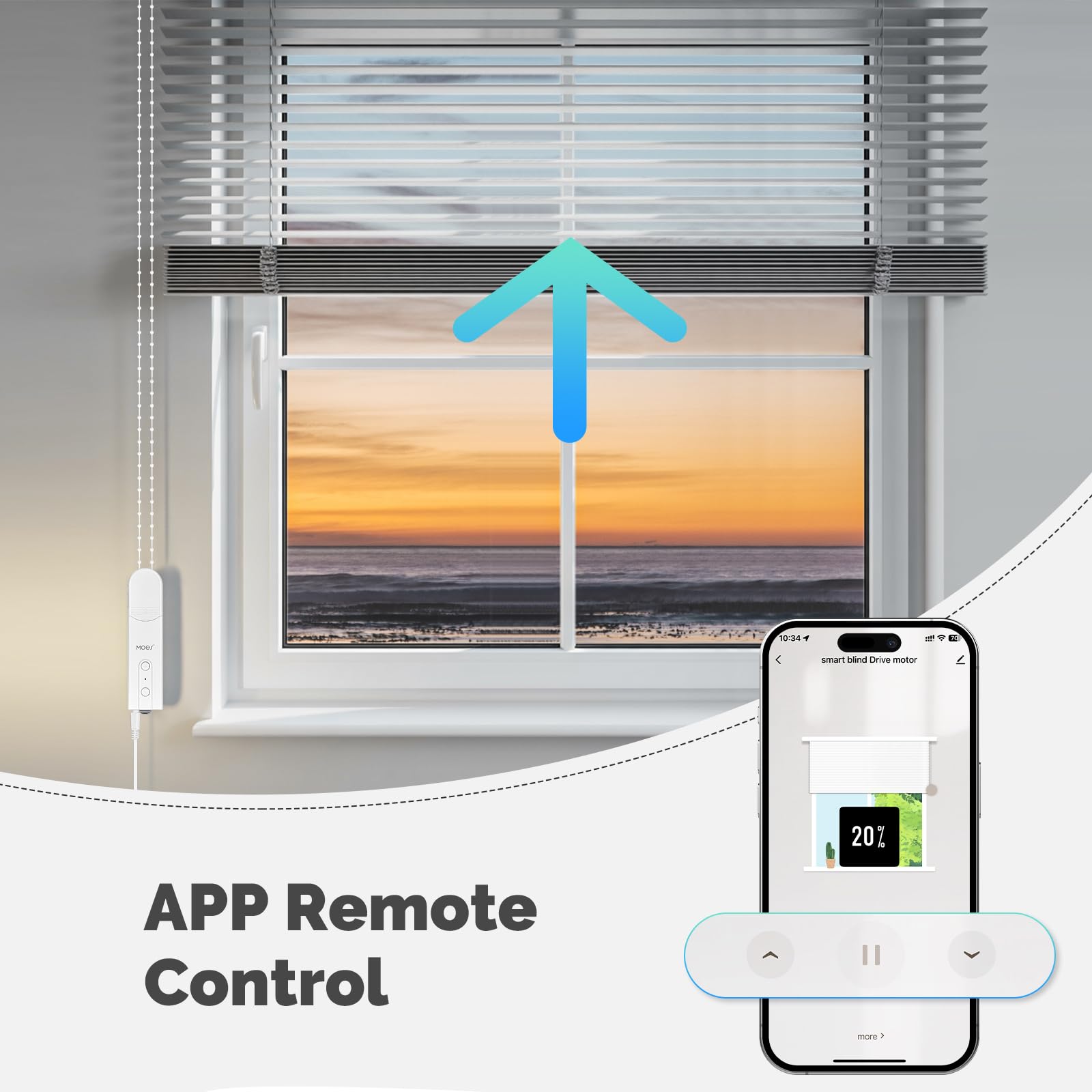 Persianas enrollables Inteligentes con WiFi, Controlador de Motor, Cortinas eléctricas, automatización, persiana, Cuenta Alexa Home